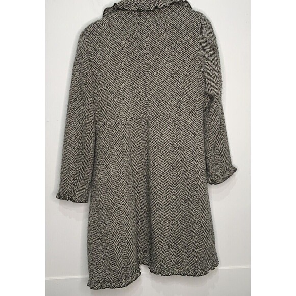 Larry Levine Open Front Jacket Black White - Picture 5 of 7